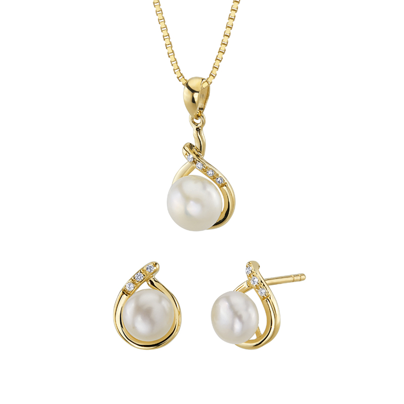Romantická perlová kolekce šperků ze zlata Jazmine