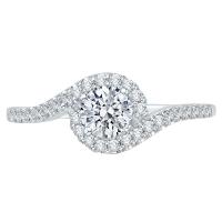 Elegantní zásnubní prsten plný lab-grown diamantů Elaina