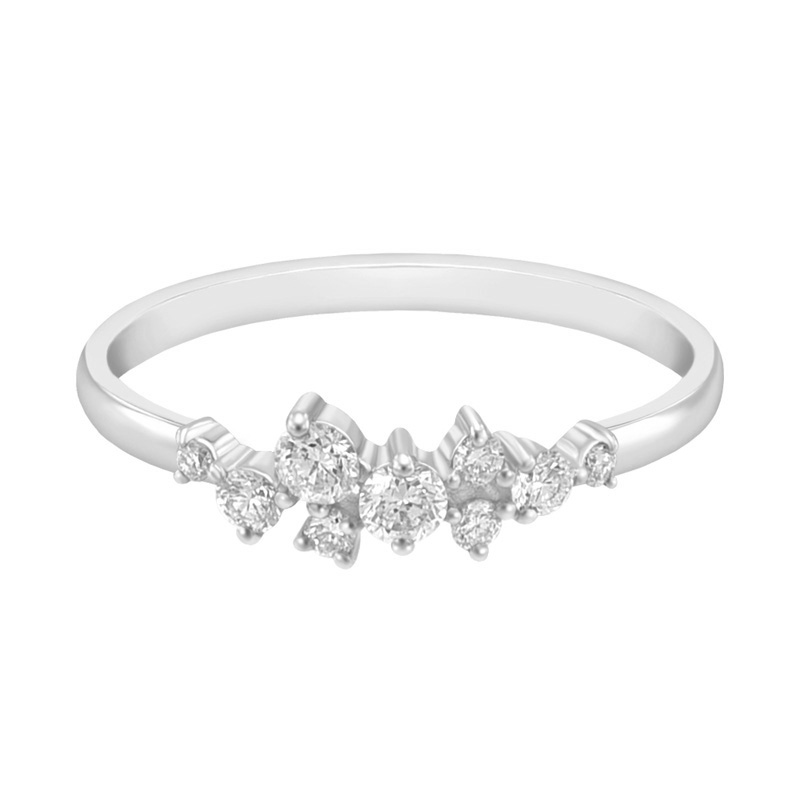 Něžný cluster prsten s diamanty Isolde 69489