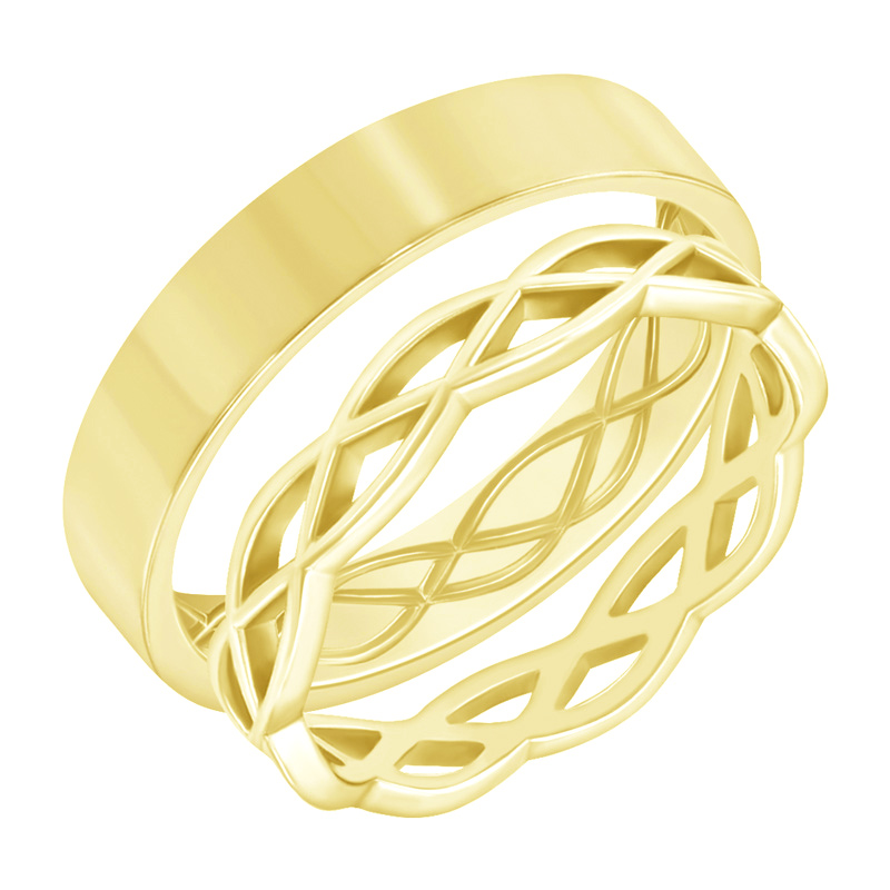 Proplétané zlaté prsteny 70769