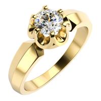 Zásnubní prsten se syntetickým diamantem Cormac