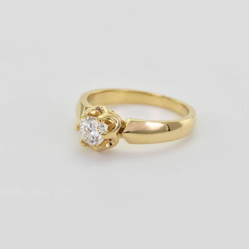 Prsten ze zlata s diamantem 74009