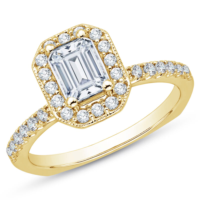 Zlatý diamantový prsten pro zásnuby 75159