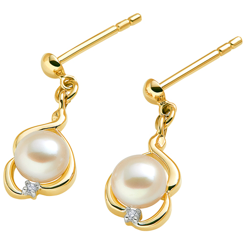Zlaté perlové náušnice 75229