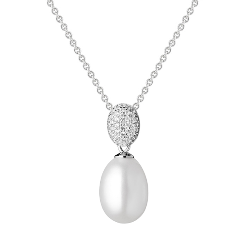 Stříbrný perlový přívěsek