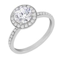 Zásnubní prsten v halo stylu s lab-grown diamanty Lyisa