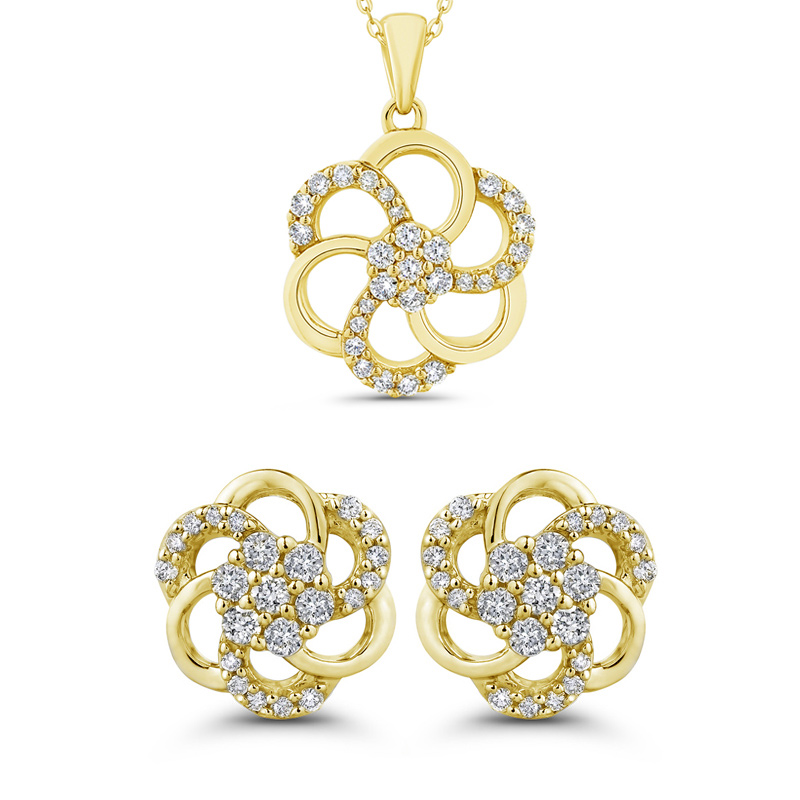 Zlatá kolekce šperků s diamantovými květy Evrose