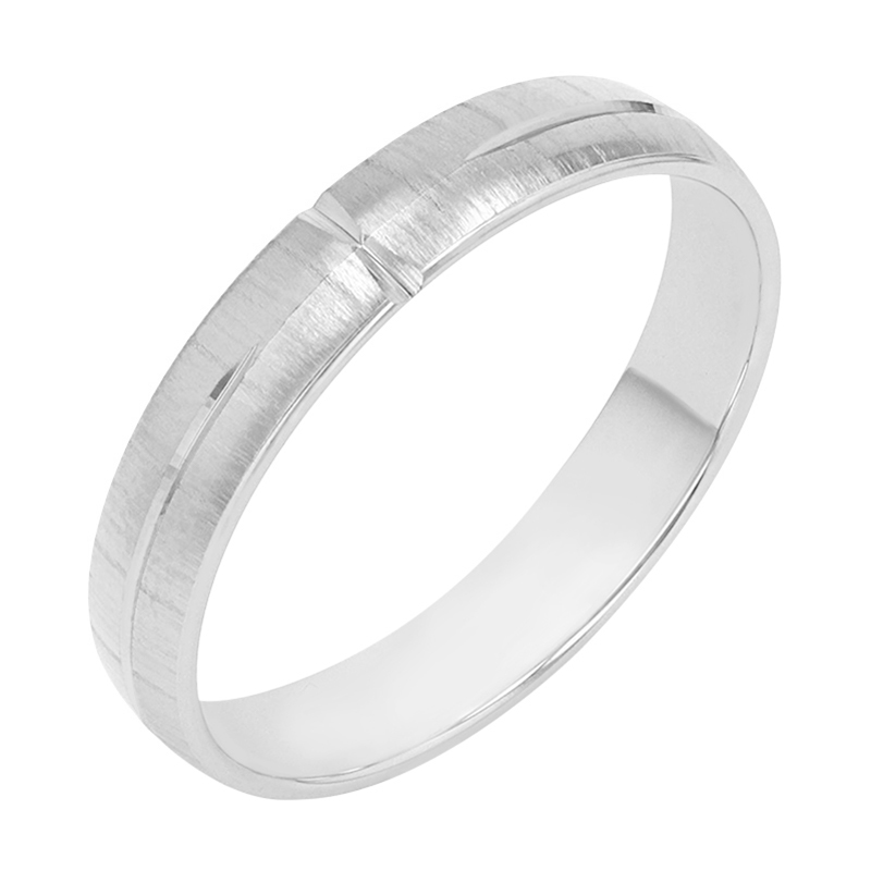 Pánský snubní prsten z bílého zlata 78639