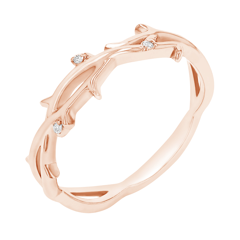 Romantický prsten z růžového zlata 78999