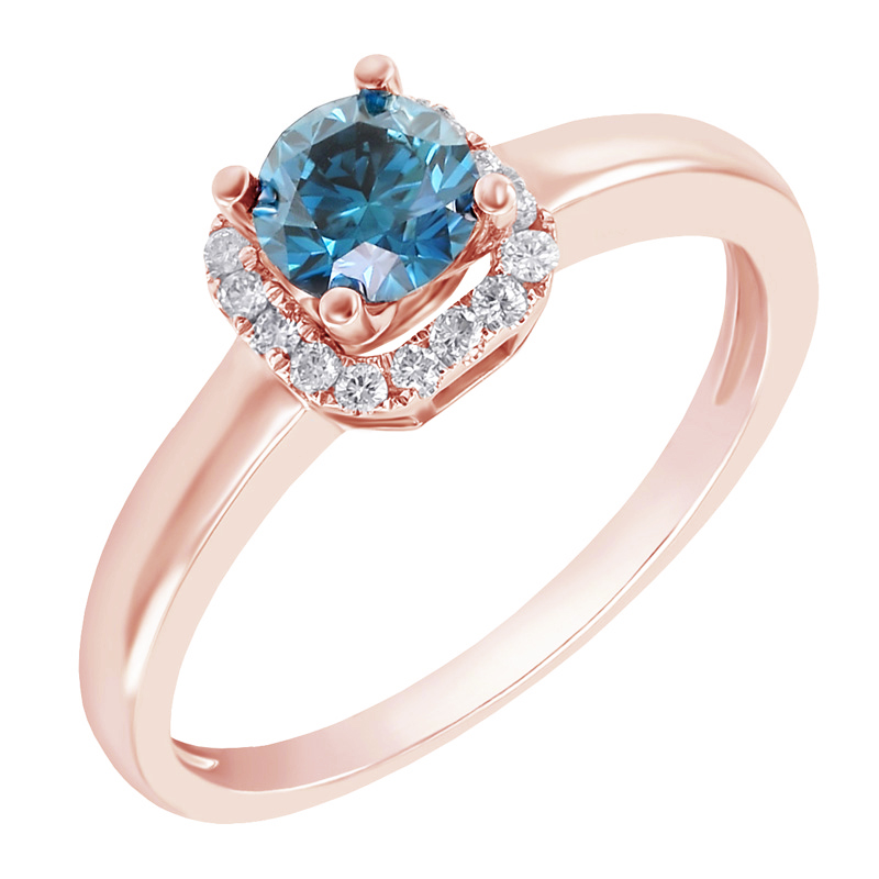 Diamantový prsten z růžového zlata 79139