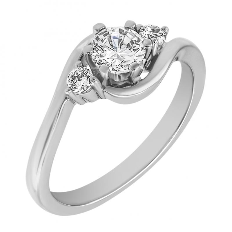 Platinový prsten s diamanty Savyne