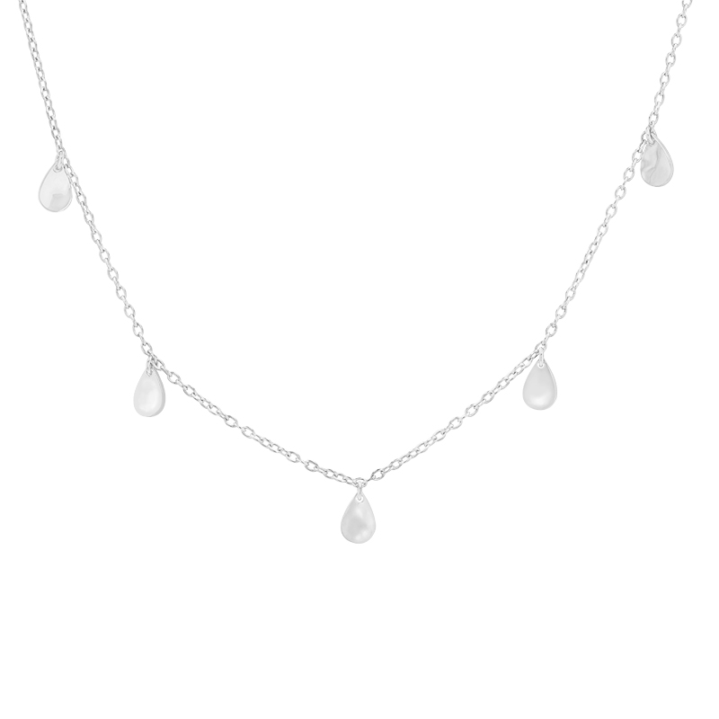 Stříbrný náhrdelník s drobnými kapkami Lucie 82129