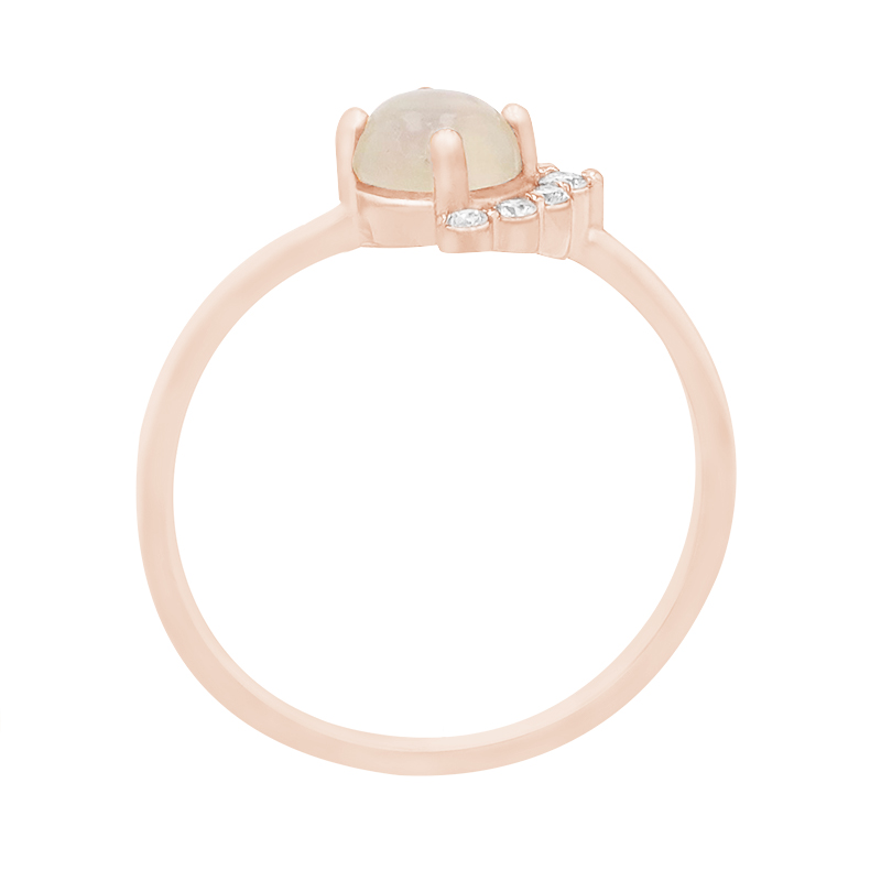Drahokamový prsten z růžového zlata 82609