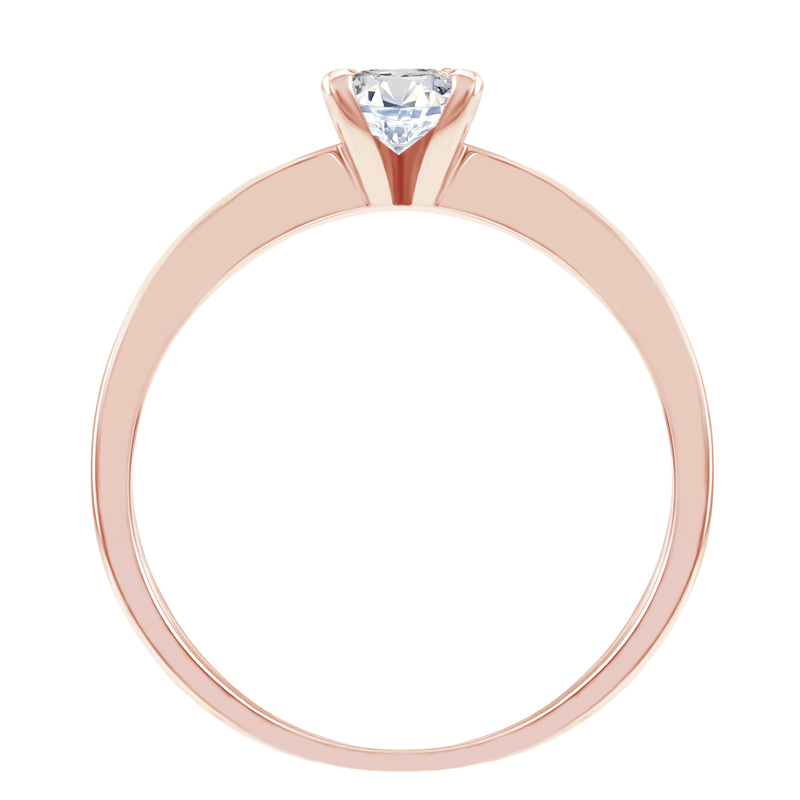 Zásnubní prsten z růžového zlata 82829
