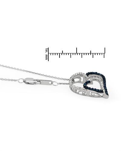Stříbrný náhrdelník s diamanty 829