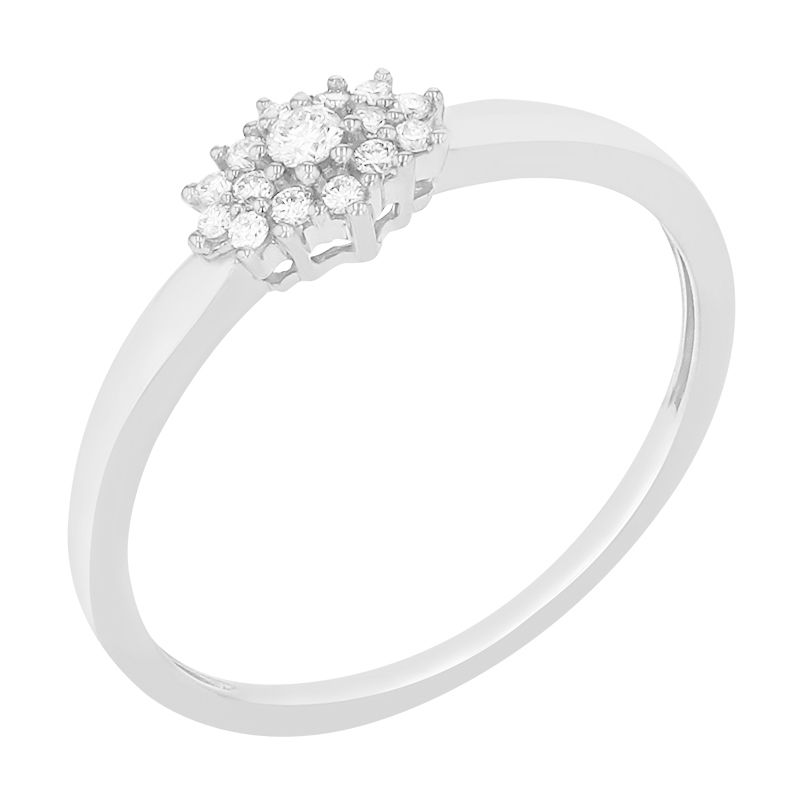 Elegantní diamantový prsten z bílého zlata 83109