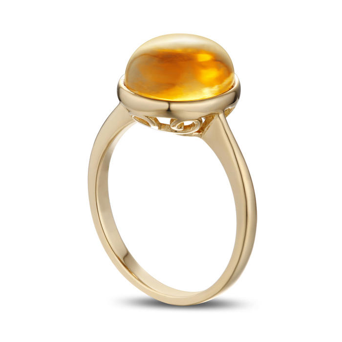 Prsten ze žlutého zlata s 4.9ct citrínem Julinka 8459