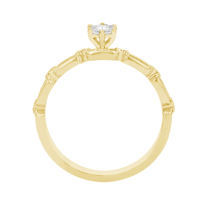 Netradiční diamantový prsten ze zlata 87019