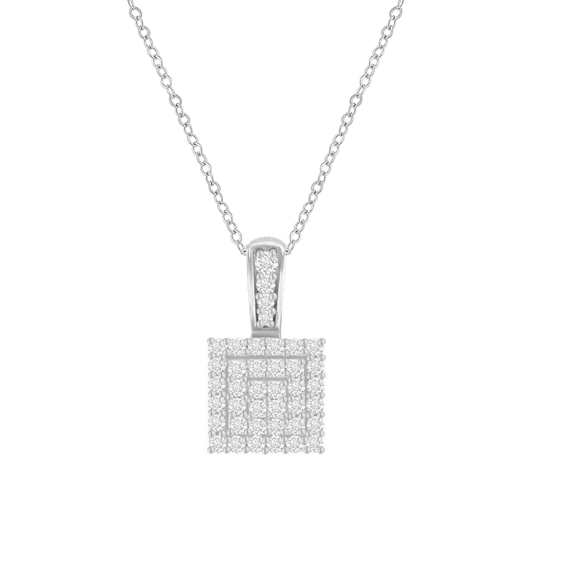 Diamantový čtvercový náhrdelník Quilla 88699
