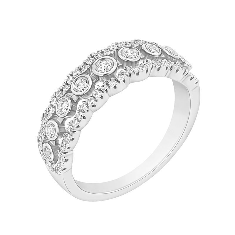 Prsten se syntetickými diamanty 91979