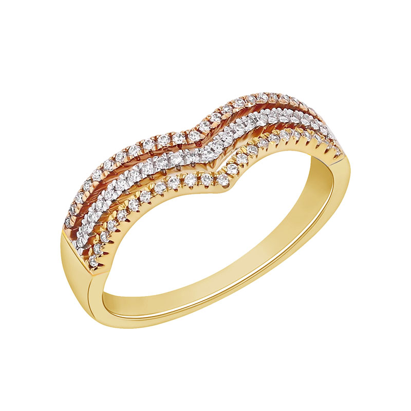 Diamantový prsten s vykrojeným designem 92009