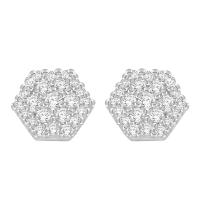 Náušnice v hexagon tvaru s lab-grown diamanty Alisya