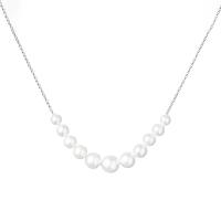 Elegantní stříbrný náhrdelník s perlami Liber