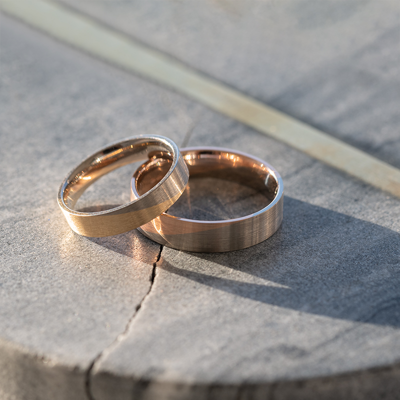Snubní prsteny z kombinovaného zlata Talin 97119