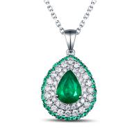Přívěsek plný smaragdů a diamantů Sandiah