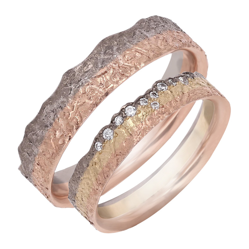 Unikátní snubní prsteny ze zlata s diamanty Diame