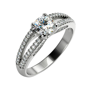 Diamantové zásnubní prsteny s postranními kameny